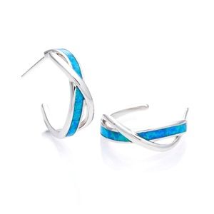 Opal Twist Hoops
